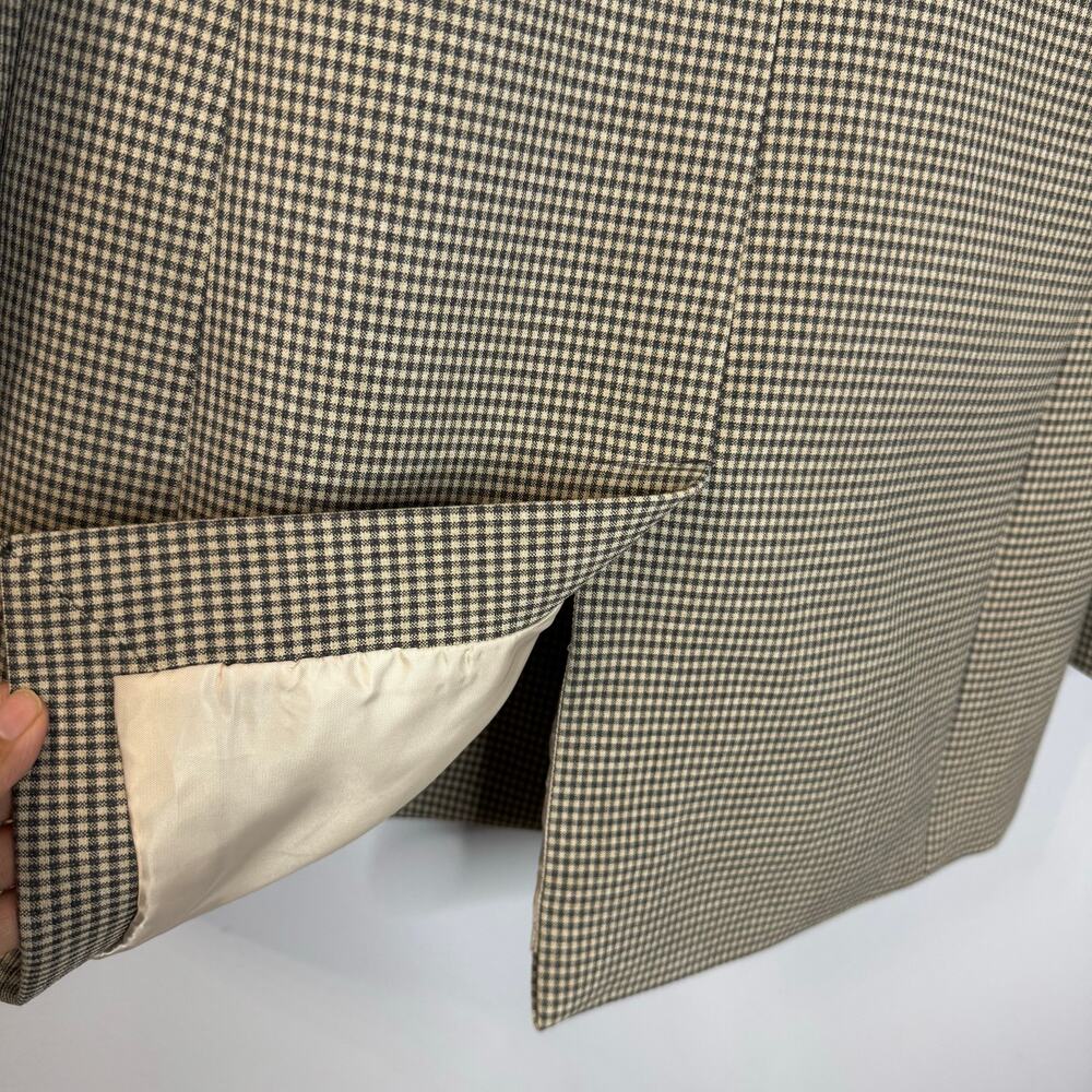 Aritzia Wilfred Plaid Grey Double Breasted Blazer Jacket Academia Sz 0 - Picture 8 of 13